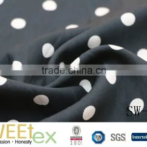 Summer Top Selling Women Dresses Cupro Type100%viscose Twill Dot Print Fabric thumbnail-1