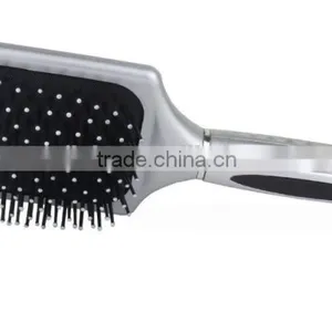 Women's Handcrafted Bling Bling Rhinestones Massaging Paddle Hair Brush Silver/Rose Red thumbnail-3