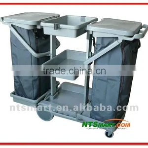 Double Bags Cleaning and Janitorial Cart and Trolley thumbnail-1