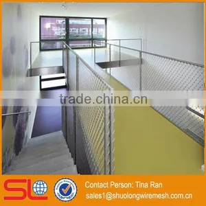 2mmx60mm X-tend Flexible Stainless Steel Wire Mesh Webnet Railing Stays With Perimeter Rope thumbnail-2