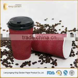 Single Wall /double Wall /ripple Wall Coffee Paper Cups With Lids thumbnail-1