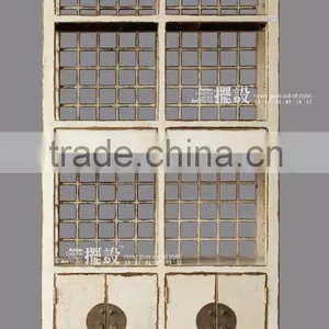 Antique Recyle Wood Carved Bookshelf Bookcase thumbnail-1