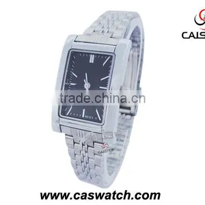 Branded Rectangle Shape Couple Metal Watch Best Finished Silver Watch for Pair thumbnail-4