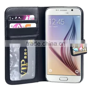 Mobile Phone PU Leather Wallet Case for Samsung Galaxy S6 thumbnail-2