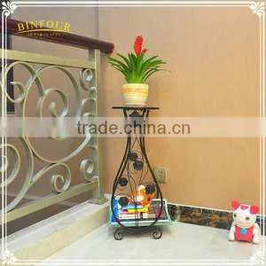 Flower Vase Shape Planters Wrought Iron Plant Stand for Home Deco thumbnail-2