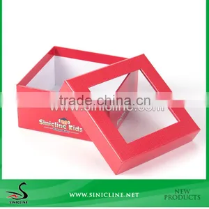 Sinicline Factory Package Kids Clothing Box With PVC Window thumbnail-2