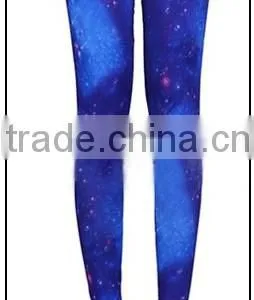 Purple Nebula Aurora Space Print Yoga Galaxy Sport Leggings thumbnail-3