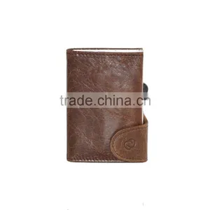001 Handcraft Cardholder Men Slim Credit Card Holder Dark Brown thumbnail-1