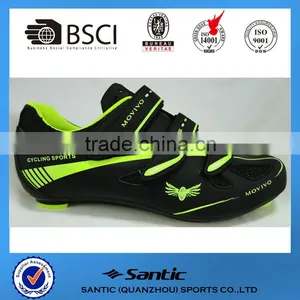 2016 OEM Road Cycling Shoes Bike Shoes Route With 3 Straps Compatiable With Look SPD Pedal Black Fluo thumbnail-1