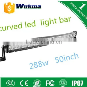 China Manufacture 50" 288w Led Cuved Light Bar for Trucks, Led Driving Light Bar thumbnail-1