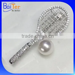 China Made Wholesale Fresh Water Pearl Fashion Fancy Brooch Pin thumbnail-1