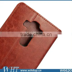 Wallet Style Magnetic Buckle Flip Cover Stand PC+PU Leather Case for LG G4 thumbnail-5