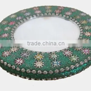 Designer Coaster Set for Tea, Metal Coaster Set for Table Decoration thumbnail-1