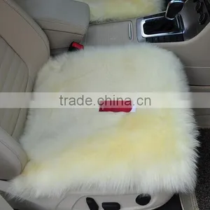 Customized Luxury Sheepskin Long Fur Car Seat Covers Lambskin Fur Car Seat Cushion Cover Universal in Winter thumbnail-3
