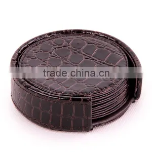 (hotel) Leather Coasters / Multifunctional Cup /PU/PVC Cup Set thumbnail-1