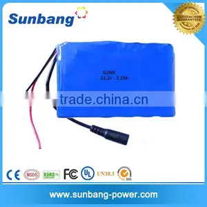 DC Connector 22.2V 2200mah 18650 Lithium-ion Battery for Heat Pad thumbnail-1