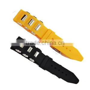 2016 Novelty Custom Design Rubber Silicone Watch Band With Logo Embossed thumbnail-5