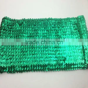 Dance Stage Stretch Sequined Costume Mini Sexy Green Gold Sequin Skirt thumbnail-1