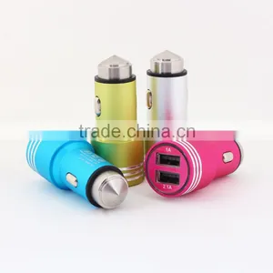 ICaber Wholesale Safety Hammer Universal Dual USB Car Charger With 5V / 2.1A + 5V / 1A USB Charging Socket for Mobile Phone thumbnail-5