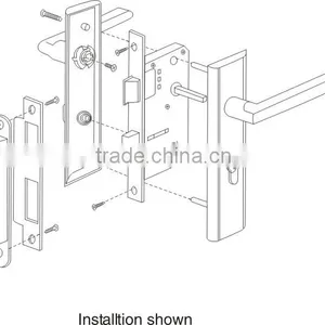 Best Seller Euro Standard Zinc Alloy Satin Nickel and Bright Nickel Finish Mortise Lock Door thumbnail-6