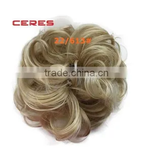 Synthetic Clip on Messy Hair Bun Extension Chignon Hair Piece Wig thumbnail-3