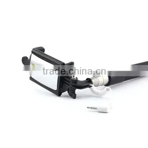 Handheld Extendable Wired Selfie Stick Monopod With Mirror For IPhone From Lontion thumbnail-5