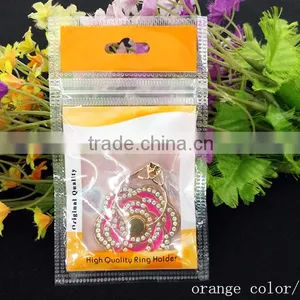 Cheap Plastic Bag Printing for the Mobile Ring Laminated Poly Bag Red Orange Printed Zipper Bag thumbnail-2