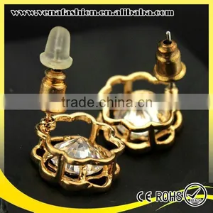 Good Quality Hot Sale Rose Flower Model Dianonds Ear Studs thumbnail-4
