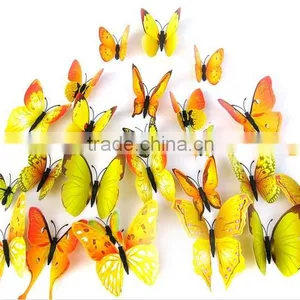 New 3D DIY 12PCS Multi-Color Butterfly Wall Sticker Home Wedding Room Art Decor thumbnail-3