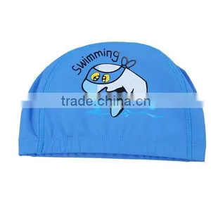 Children Comfortable Wear PU Waterproof Earmuffs Cartoon Dolphin Swimming Cap thumbnail-5