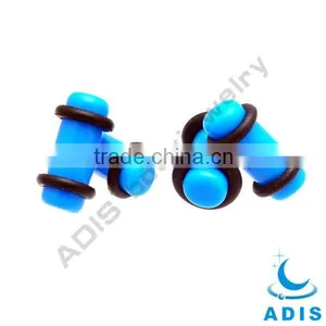 Wholesale Fashion Solid Color Piercing Jewelry Acrylic 00 Gauge Ear Plugs thumbnail-5