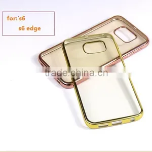 2016 Newest Mobile Phone Cover Case Electroplate Tpu for Galaxy S6 thumbnail-1