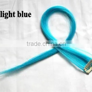 Cheap Clip in Hair Extensions Synthetic Fiber Hair Extension Solid Single Colored Clip in Hair Extension thumbnail-5