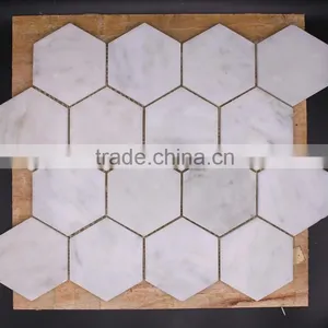 Carrara White Marble Cheap Mosaic Tiles thumbnail-4
