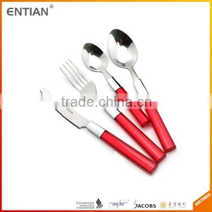 Flatwares Stainless Steel Cutlery, Blue Handle Flatware, Plastic Handle Flatware thumbnail-4