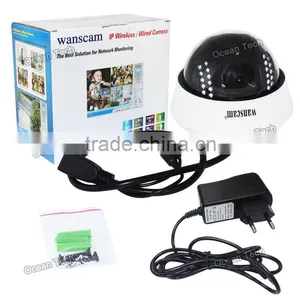 Wireless/Wired Night View Fixed Lens Indoor Wall Mounted Dome ip Camera AJ-C0WA-C128 thumbnail-6