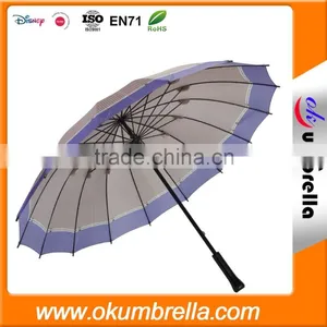 30"x16k 16 Ribs Big Golf Umbrella With Pouch thumbnail-1