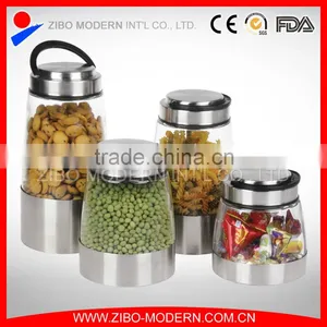Various Size for Choice Stainless Steel Coated Glass Jar Fot Storage thumbnail-1