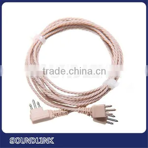 Beige Color High Quality 3pin Y Type Hearing Aid Cord thumbnail-1
