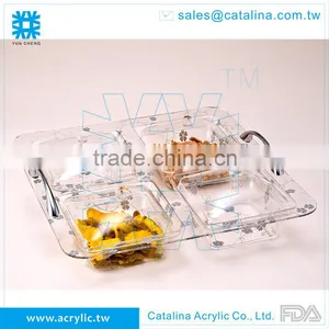Functional Acrylic Plastic Salt Sugar Pepper Tray thumbnail-5