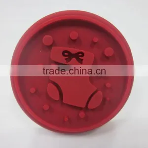 Factory Manufactured Dia. 6cm Silicone Cookie Tools Christmas Boots Silcione Cookie Stamp thumbnail-4