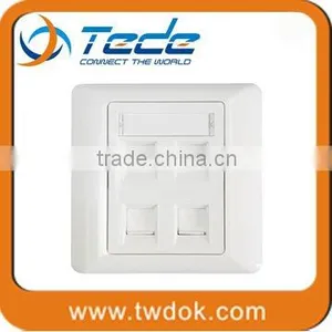 TEDE Rj45 Outlet Faceplate 1/2/4/6 Port thumbnail-1