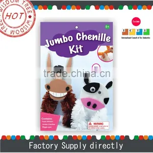 Make Your Own Jumbo Chenille Kit-Donkey & Cow, Easy Make Kids Crafts thumbnail-1
