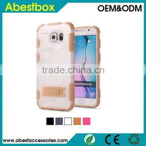 TPU Bumper Case Plastic Back Shell Protective Cases Cover for Samsung Galaxy S6 Edege / G925 thumbnail-1