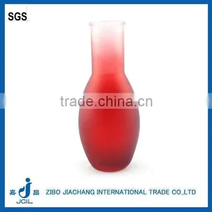 Cylinder Frosted Colored Glass Vase for Home Decoration thumbnail-1