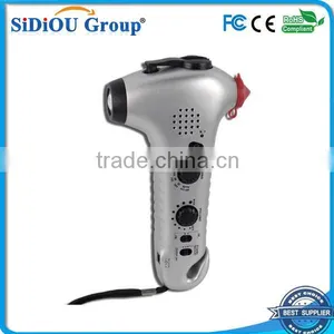 fm Radio With Dynamo Torch Hand Crank Dynamo Flashlight thumbnail-1