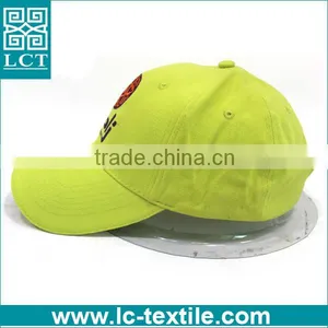 Fluorescence Green Embroidered Baseball Caps Made in China thumbnail-2