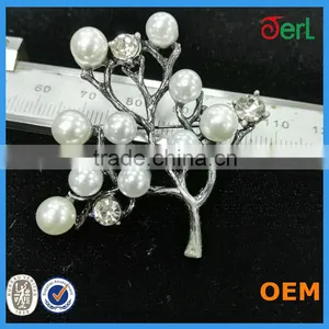 Manufacturer Wholesale Leaf Shape Wedding Rhinestone Brooch thumbnail-6
