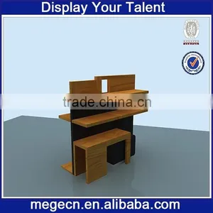 High Quality Wooden Round Bar Shoes Display Rack thumbnail-3