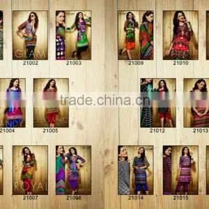Indian Chikan Kurti Tunic Tops thumbnail-3